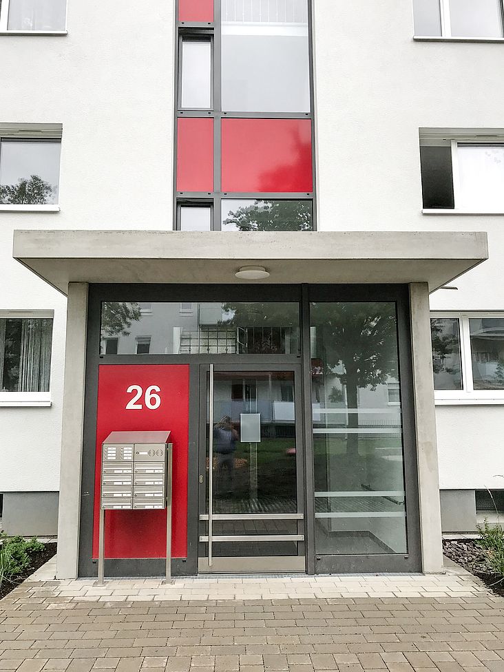 Fassadendetail nach dem Umbau (Foto: Fotograf Spiegelhalter)