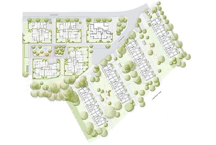 Lageplan des Quartiers Belchenstraße (Plan: Freiburg Stadtbau GmbH)