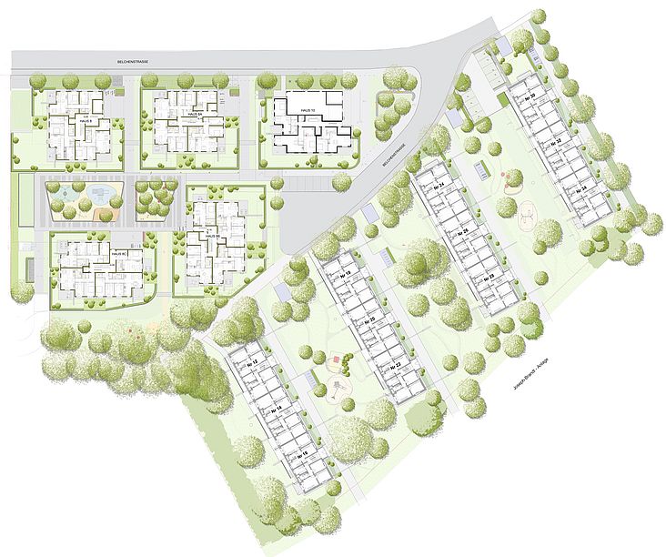 Lageplan des Quartiers Belchenstraße