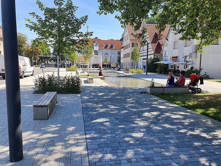 Stadträumliche Neuinterpretation in Herrenberg im Bereich Seelesplatz (Foto: Stefan Fromm)